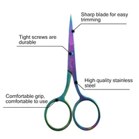 1Pcs Eyebrow Scissor Makeup Eyelash Trimmer  Facial Hair Remover Manicure Scissor Nail Cuticle Tool Beauty Scissors 2
