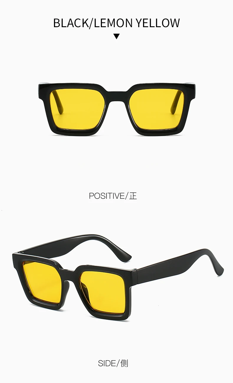 Retro Herren Eckige Sonnenbrille für Damen Vintage Markendesigner Sonnenbrillen Mode Pfeil-Schattierungen UV400 Brillen – Detail 15