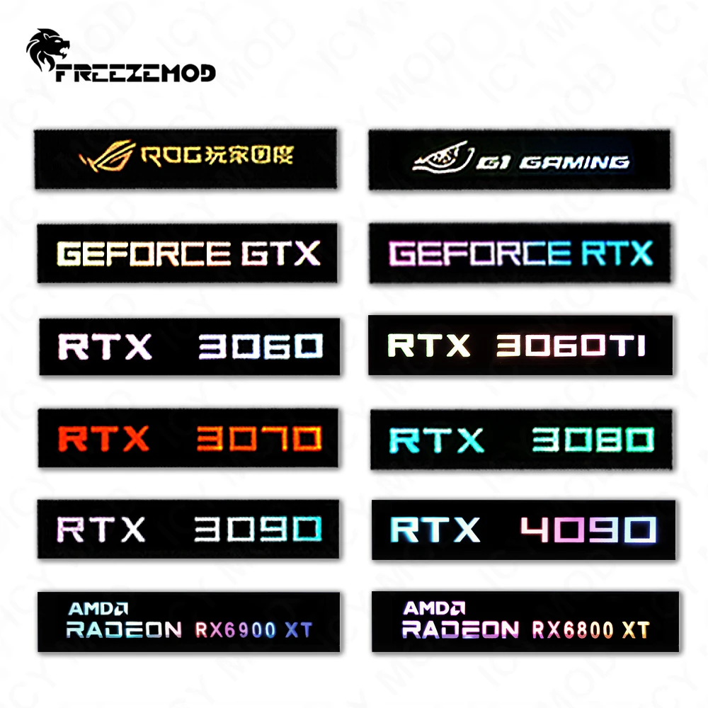 Zemod Gpu Painel Lateral Rtx3090 Gtx Rog pc Decoração Placa de Placa de Vídeo de fé Refrigerador de Água da Lâmpada Aura Sync Refrigeração Líquida Argb - Imagem 5