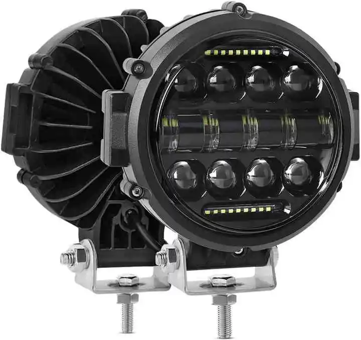 7inch Waterproof LED Headlight Hi/Low Daytime running Offroad LED Bar Spot Flood
