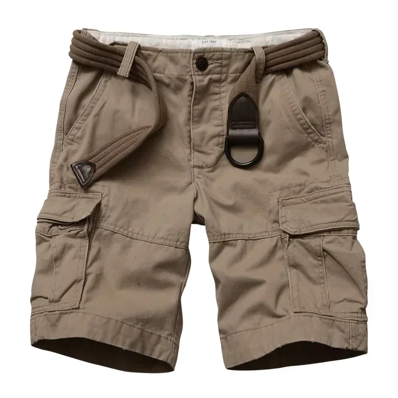 Training Camo Cargo Shorts Men Summer Beach Shorts Outdoor Sports Multi Pocket Hiking Climbing Tactical Short Trousers Workwear