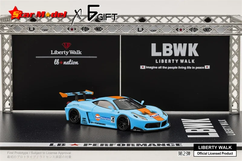 

Звездная модель 1:64 LBWK LB-силуэт работает 458 GT Blue #4 Ограниченная Коллекция литых моделей автомобилей миниатюра
