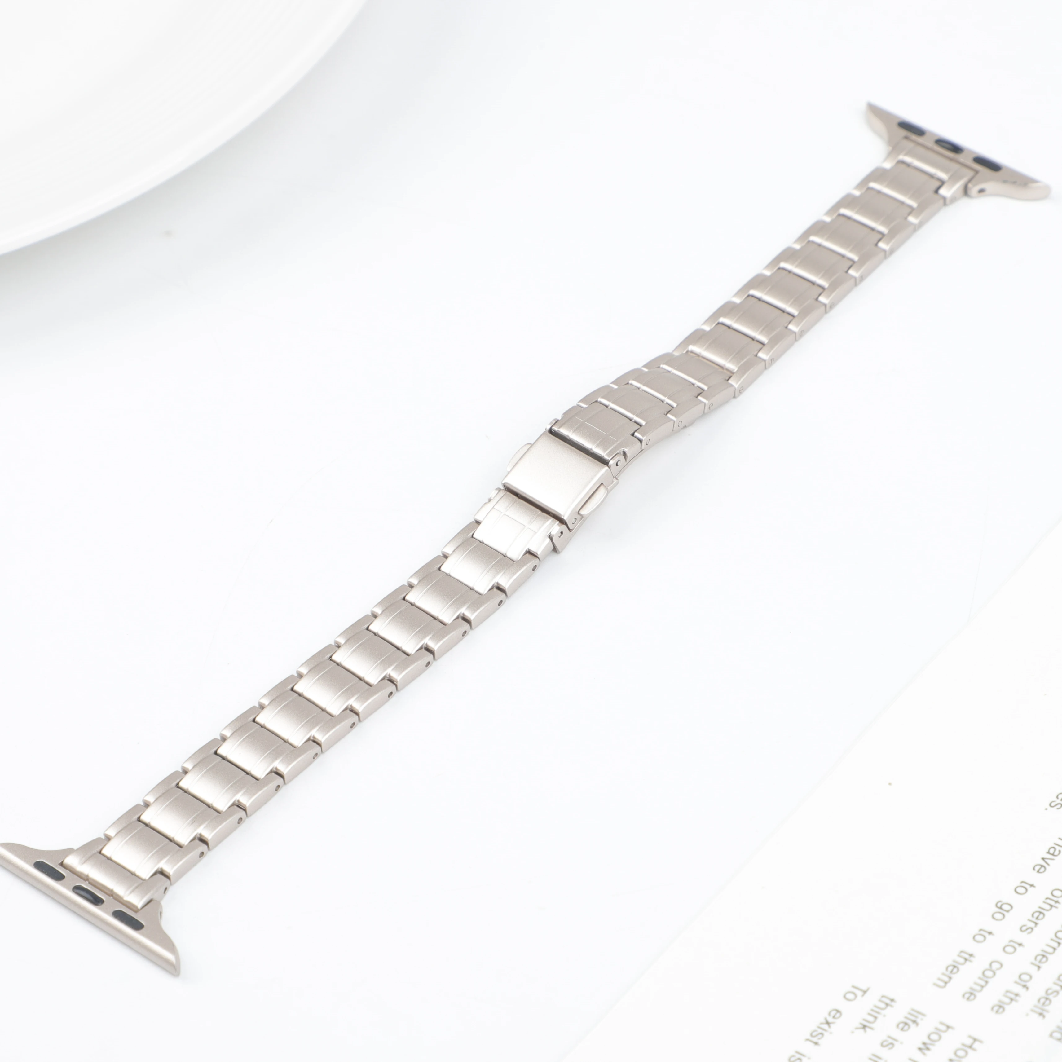 Elegant Slim Metal Watch Strap - Stainless Steel Bracelet