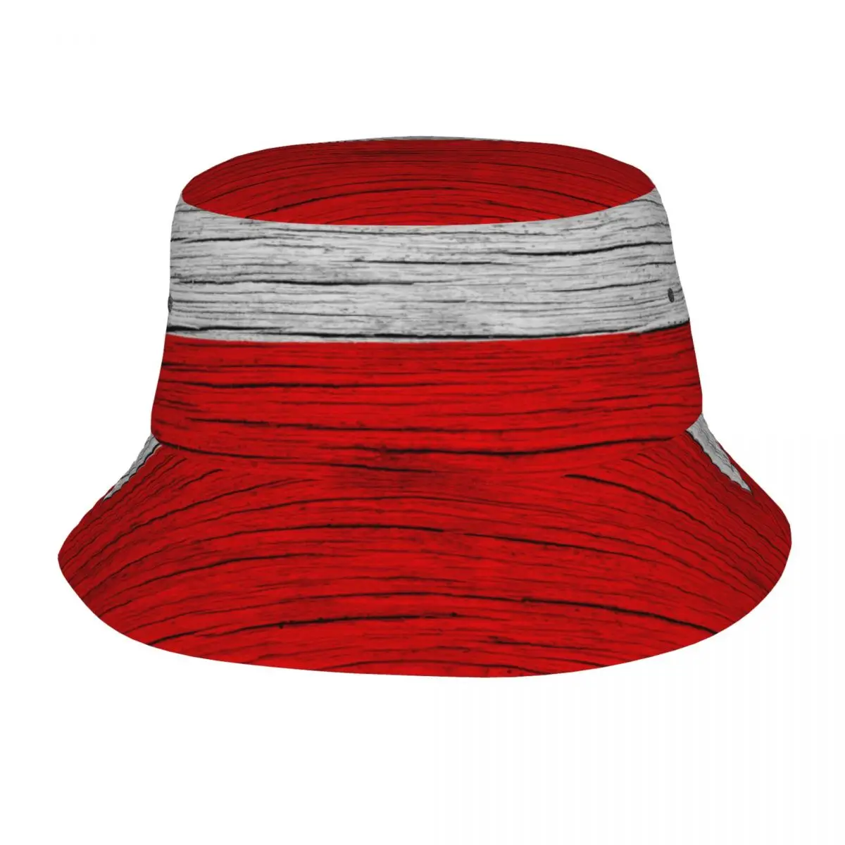 

2023 Men Women Summer Poland Flag Wood Texture Bucket Hat Bob Fisherman hat Outdoor Travel Sun Visor Fashion Panama