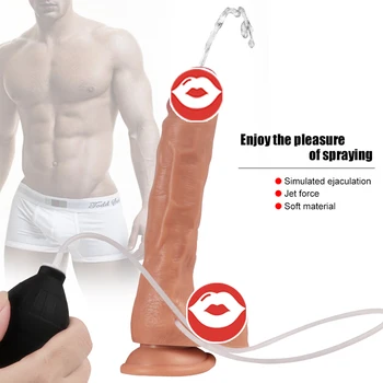 Squirting High Realistic Dildo Remote Control Penis Soft Real Man for Woman Sex Toy for Adults Dropship 18 4