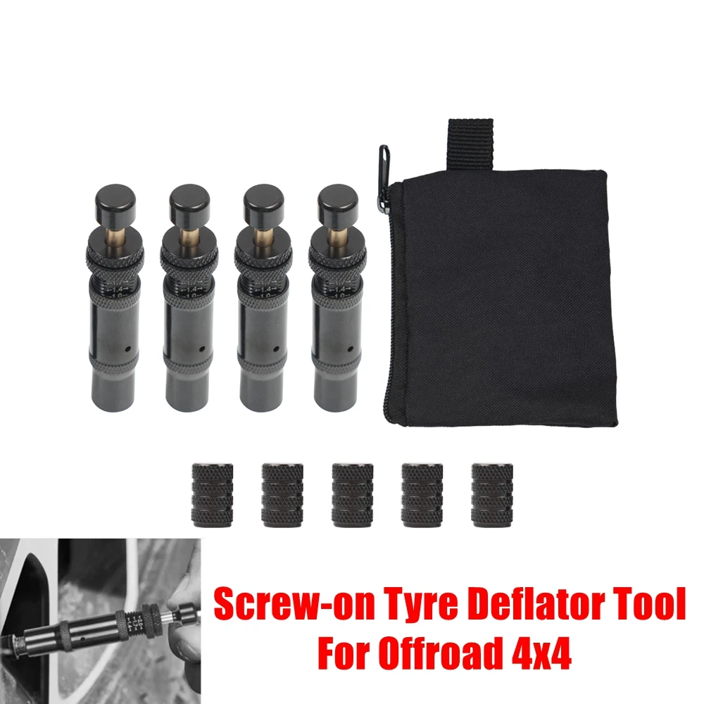4Pcs Einstellbare Auto-Stop Reifen Air Down Kit Automatische Reifen Release Ventil Schraube-auf Reifen Deflator Werkzeug für Offroad 4x4 Fahrzeug – Detail 1