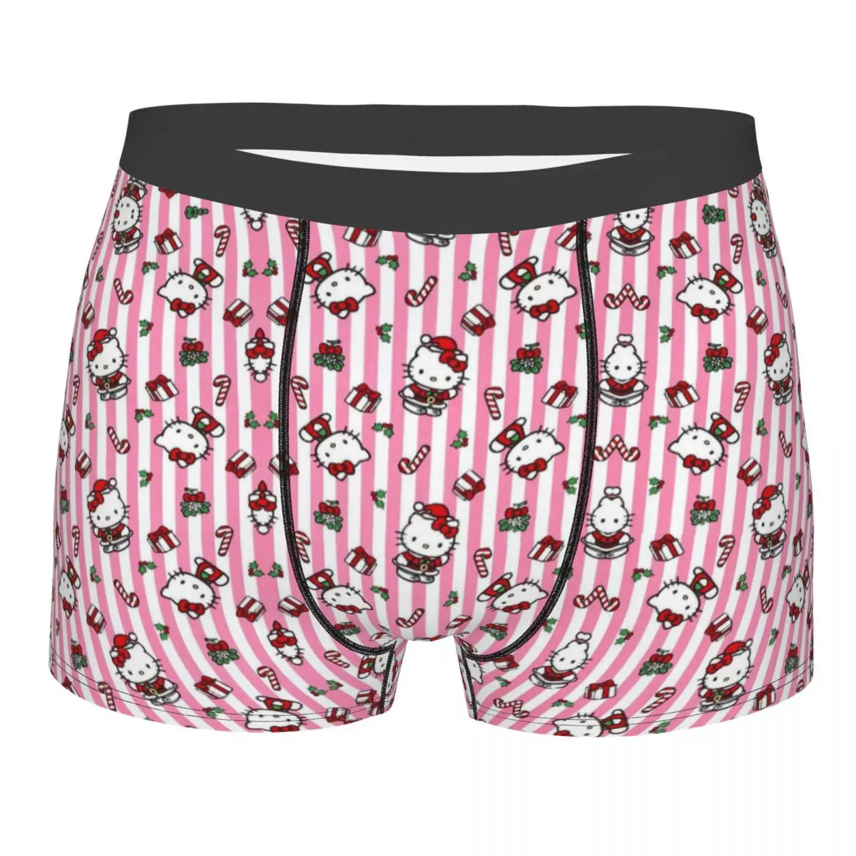 

Крутые боксеры с рисунком Hello Kitty, шорты, трусы, мужские трусы, удобные Мультяшные трусы, нижнее белье