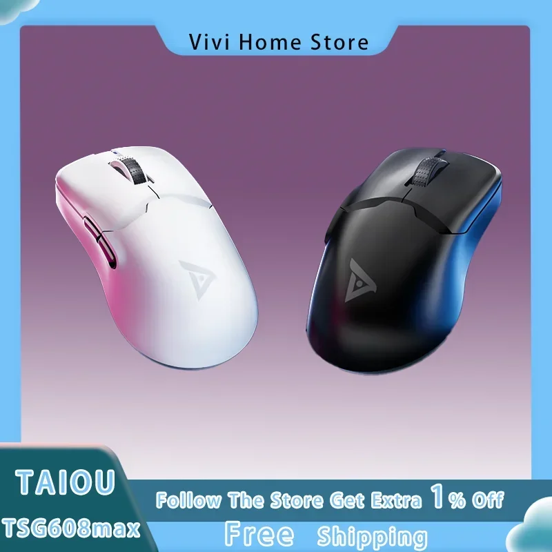 

Мышь игровая TAIOU TSG608max Paw3395, 3 режима, Bluetooth, 2,4 ГГц