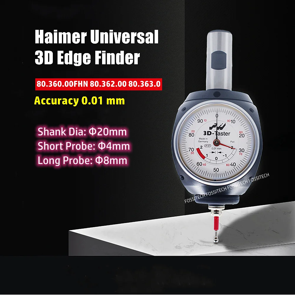 

Немецкий Haimer Haimo Универсальный 3D-Taster 3D Edge Finder указатель типа 80.360,00 FHN 80.362.00 80.363.00 точность контакта зонда 0,01 мм