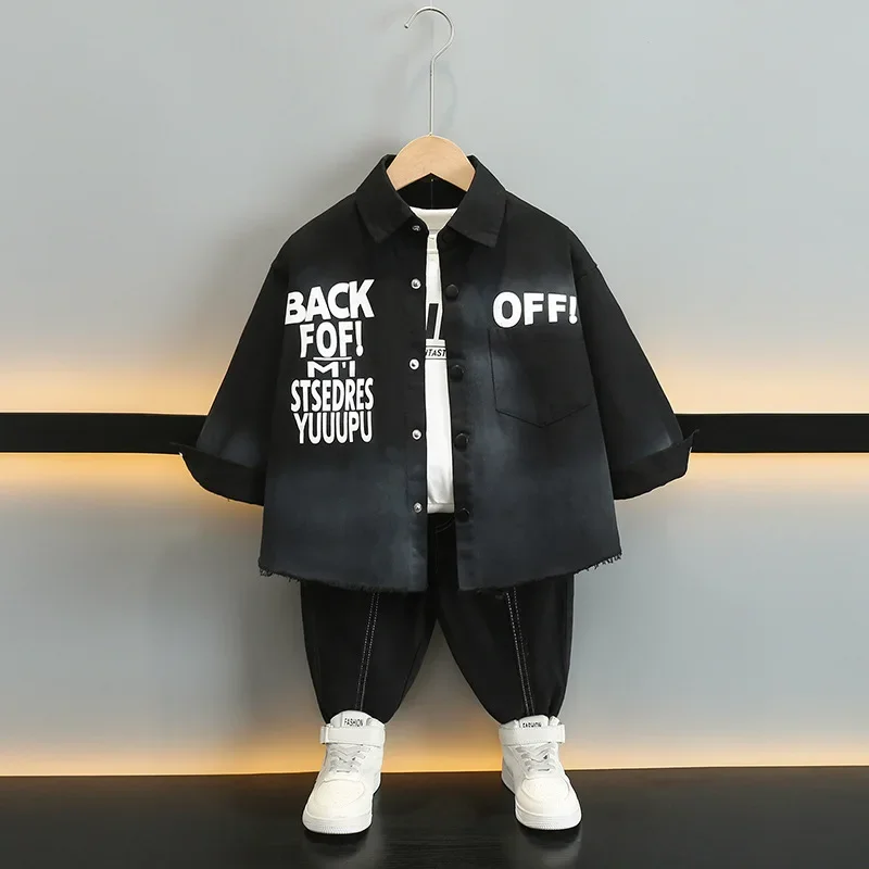 Stylish Long Sleeve Shirt Jacket for Boys Autumn Fashionable Baby Children's Wear Top Quality Material Comfortable Fit
