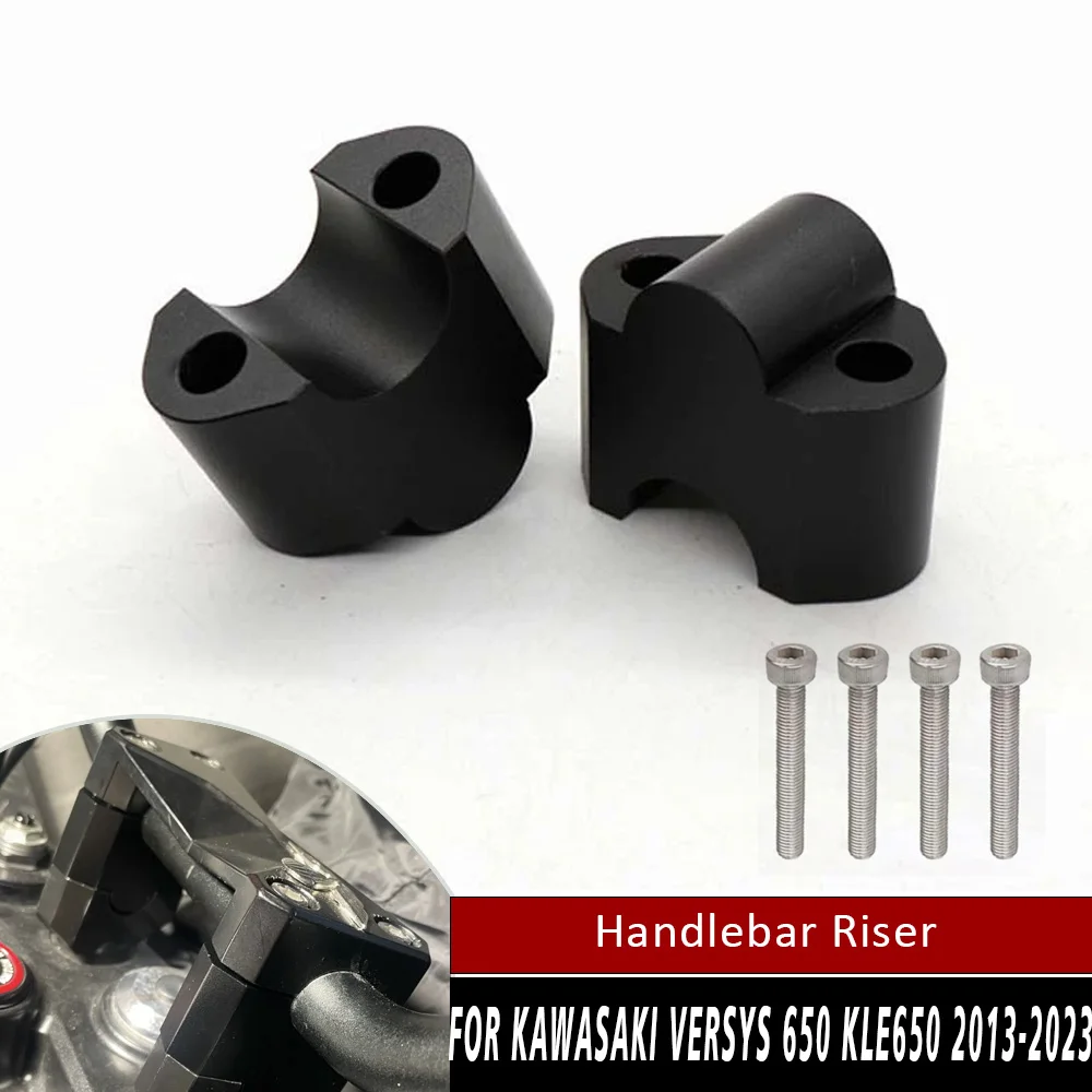 

Versys 650 KLE Accessories 29mm Motorcycle Handlebar Riser Bar Mount Handle Clamp For Kawasaki Versys 650 KLE650 2013-2022 2023