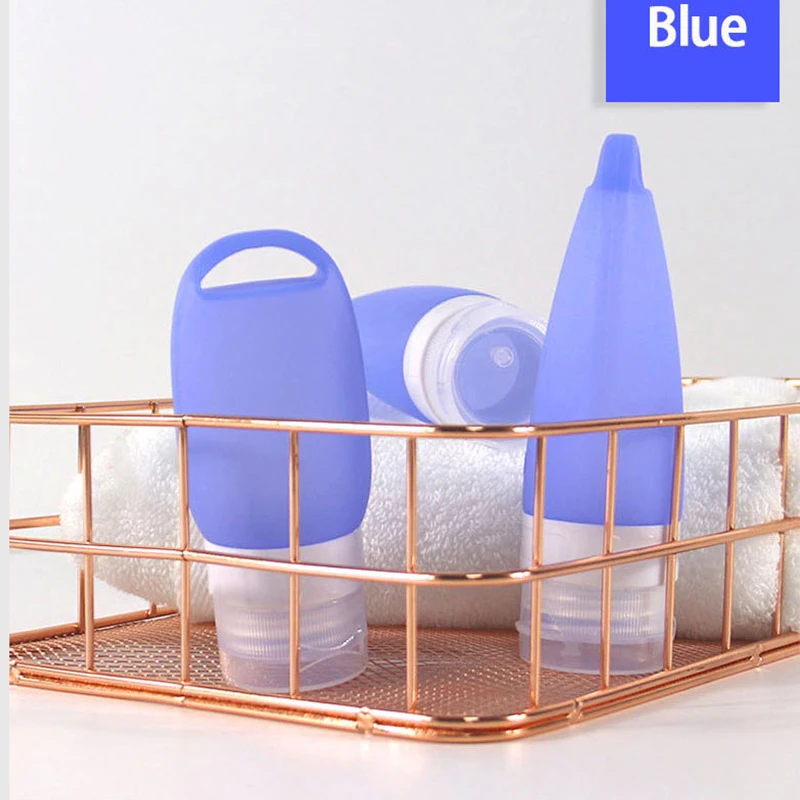 

Силиконовые многоразовые бутылки, дорожная упаковка, брелок, маленькие круглые милые банки, портативный пустый контейнер для шампуня, 38/60/90 мл