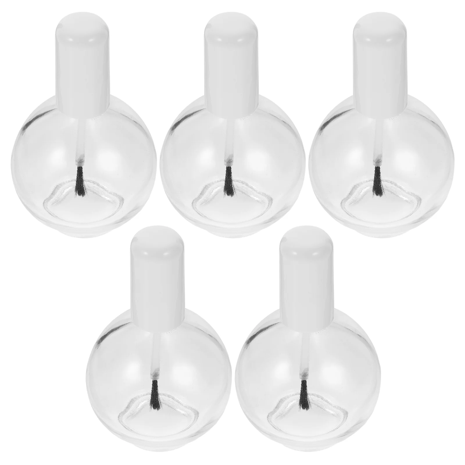 

Empty Nail Polish Bottles Brush Clear Glass Refillable Nail Fingernail Polish Bottles
