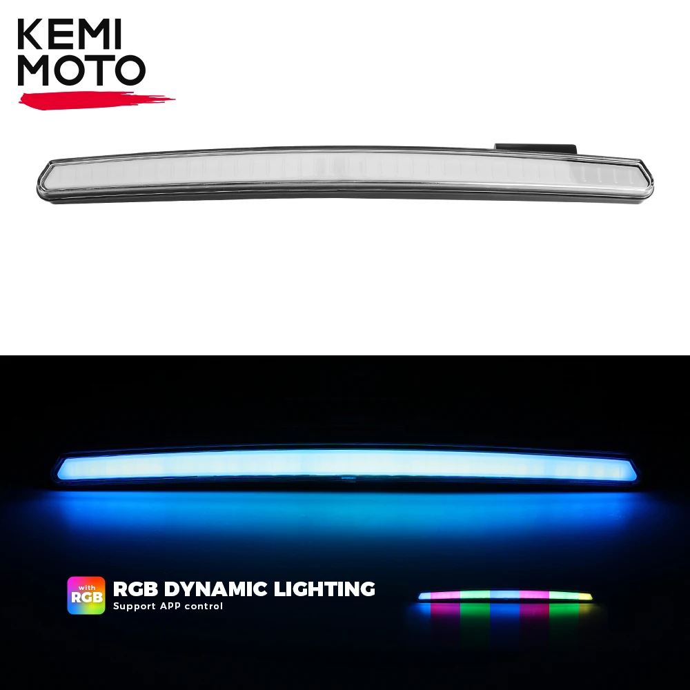 KEMIMOTO UTV #2889539 Front LED Grille Accent Light Compatible with Polaris RZR XP/ RZR XP 4 1000 2024 Center Turn Signal Light jl 2024 new grille for jeep wrangler jl gladiator pickup car grille accessories offroad parts with without camera