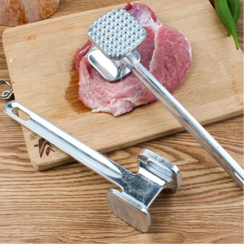 Meat Tenderizer Hammer 19cm Household Aluminum Alloy Steak Metal Mallet Kitchen Tool Double-Sided meat tenderizer meat hammer