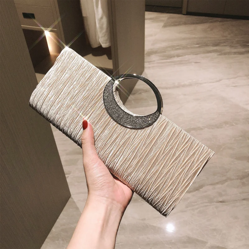 Elegant Evening Clutch Bag Luxury Diamonds Handbag for Party Wedding Banquet Women's Small Chain Crossbody Bag
