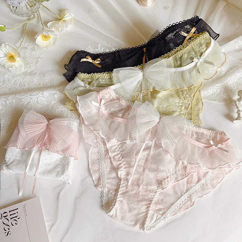 Lolita Fasciatura di Pizzo Mutande da Donna Carino Fiocco Lolita Fasciatura di Pizzo Mutande da Donna Carino Fiocco