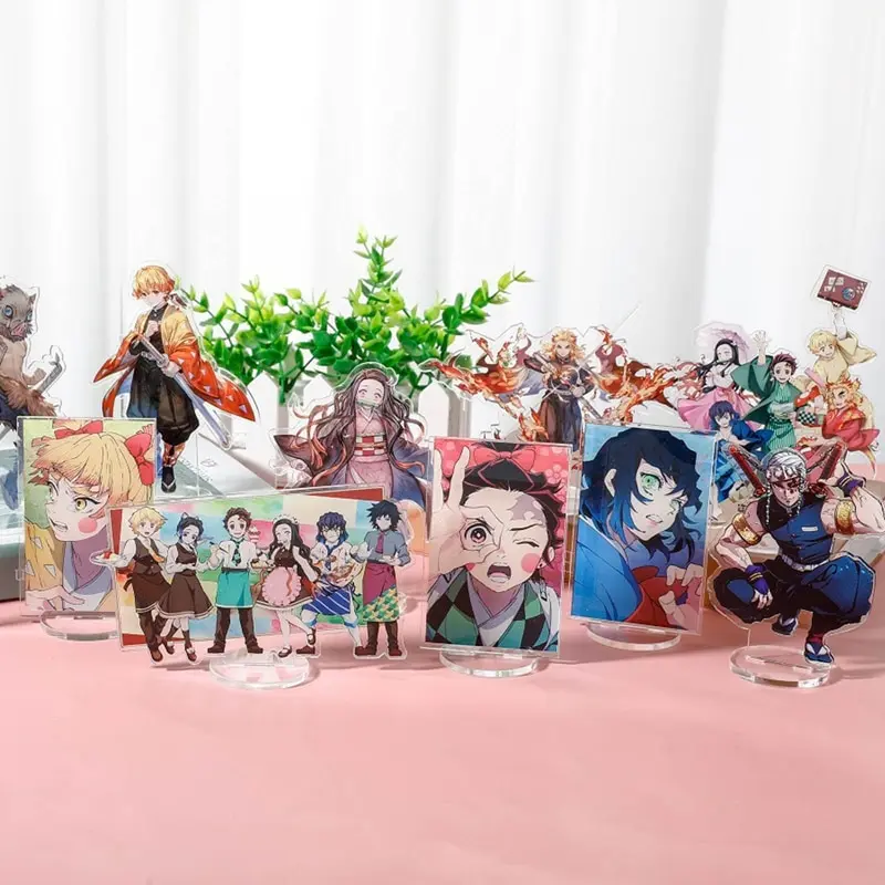 Acrylic Stand Anime Demon Slayer: Kimetsu no Yaiba Model Toys Nezuko Zenitsu Figure Decoration Action Figure DIY Collectible Toy