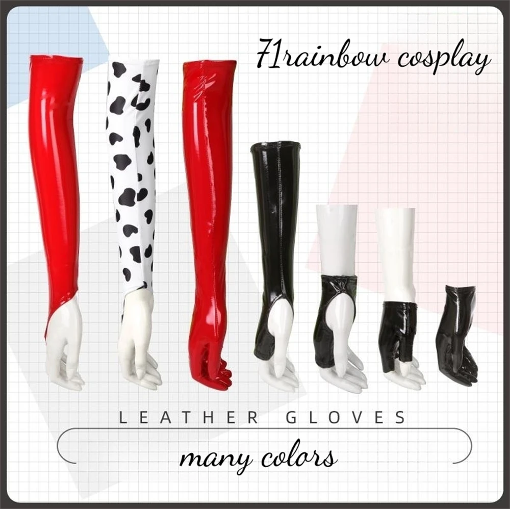 

Оригинальные дизайнерские кожаные перчатки из искусственной кожи для девочек, аксессуары для косплея в готическом стиле из искусственной кожи