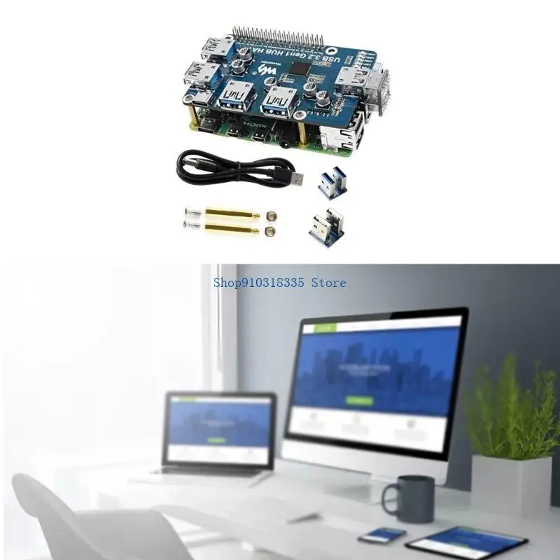 USB 3.2 Gen1 허브 USB-UART 온보드 4 포트 USB 허브 HAT(제로용)