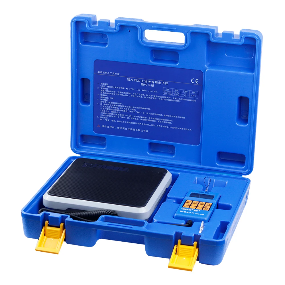 VES-50A/100B Manual Refrigerant Recovery Electronic Balance High-Precision Metal