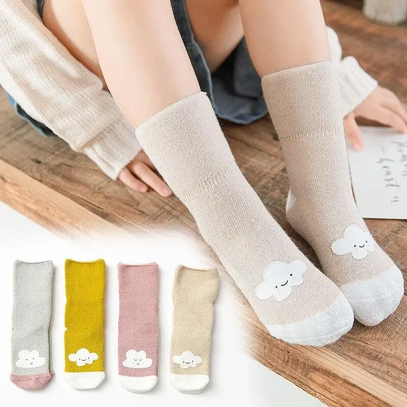 4 Pairs/lot Infant Baby Socks Spring Autumn Baby Socks Girls Cotton Newborn Boy Toddler Socks Kids Children Clothes Accessories