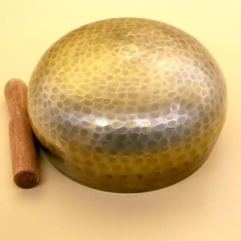 X22D Tibetan Singing Bowl with Cushion Meditation Sound Bowl Handcraft Gift for Yoga Healing Balancing 4
