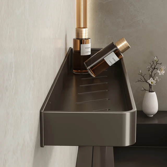 ชั้นวางของในห้องน้ำ ชั้นวางของในห้องอาบน้ำ ชั้นวางของติดผนัง ชั้นวางของในห้องน้ำ ชั้นวางของในห้องครัว ชั้นวางของในตู้เก็บของ ชั้นวางของสำหรับจัดระเบียบ 4