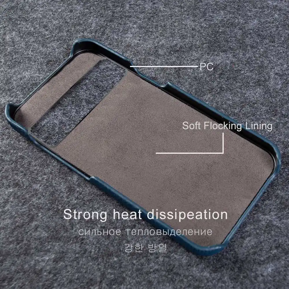 Business Genuine Leather Phone Case For Google Pixel 8 7 Pro 6Pro 5A 4 Litchi Texture Hard Half-Wrapped Armor Back Cover Coque