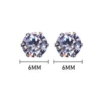 1 Pair White Magnetic Earrings Magnet Ear Clips Men Women Stud Earring Crystal Stone Stud Earring Clip No Piercing Jewelry Gift 2