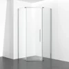 Modern Luxury Freestanding Drilled Bathroom Triple Glass Hinged Shower Door Frameless Glass Screen Tempered Glass Shower Door 1