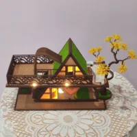 DIY Wooden Miniature Model Kit Tree House Cottage Casa Doll Houses 3D Puzzle Dollhouse With Furniture for Friends Birthday Gifts 1