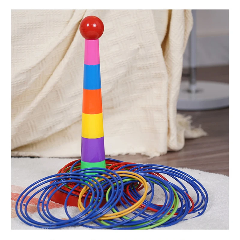 

Parent-Child Interactive Ferrule Throwing Game Kids Children Outdoor Fun & Toy Sports Circle Ferrule Stacked Layers Game