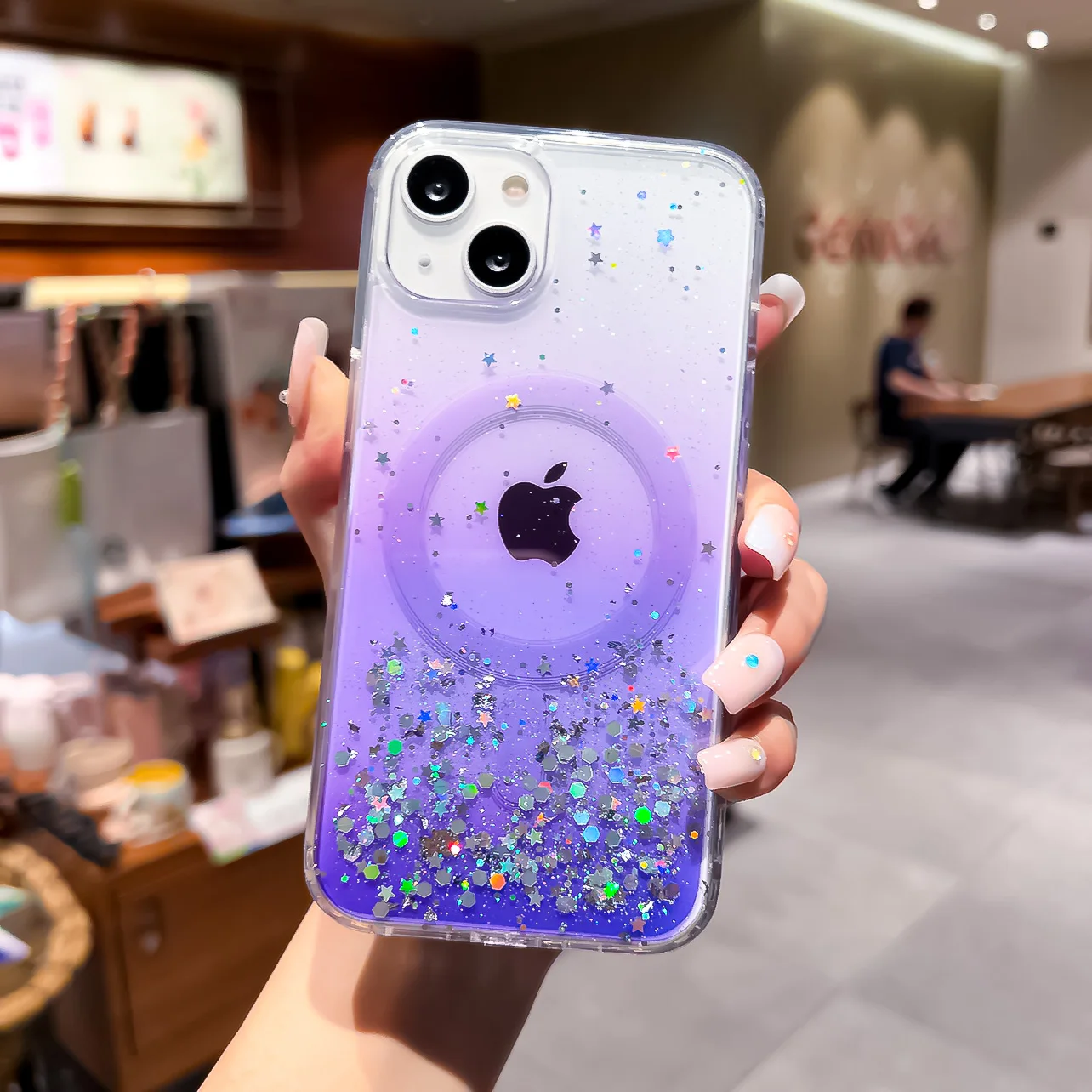 ตัวเลือกสินค้า เคสกลิตเตอร์ไล่สี Magsafe สำหรับ iPhone 17/16/15