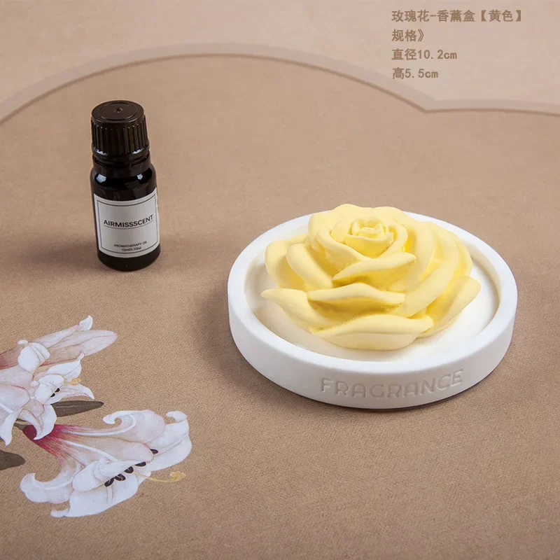 Handcrafted Peony Plaster Flower for Home Decor ,Car Aromatherapy Diffuser,High-end Gift for Friends and Family