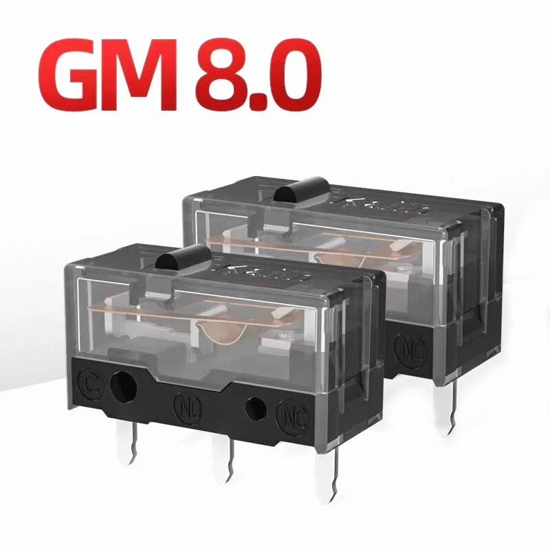 Kailh GM 8.0 마이크로 스위치, GM8.0 골드 접촉기, 8 천만 클릭 수명 컴퓨터 마우스, 왼쪽 오른쪽 마이크로 스위치 버튼, 10 개-1 개, 신제품 