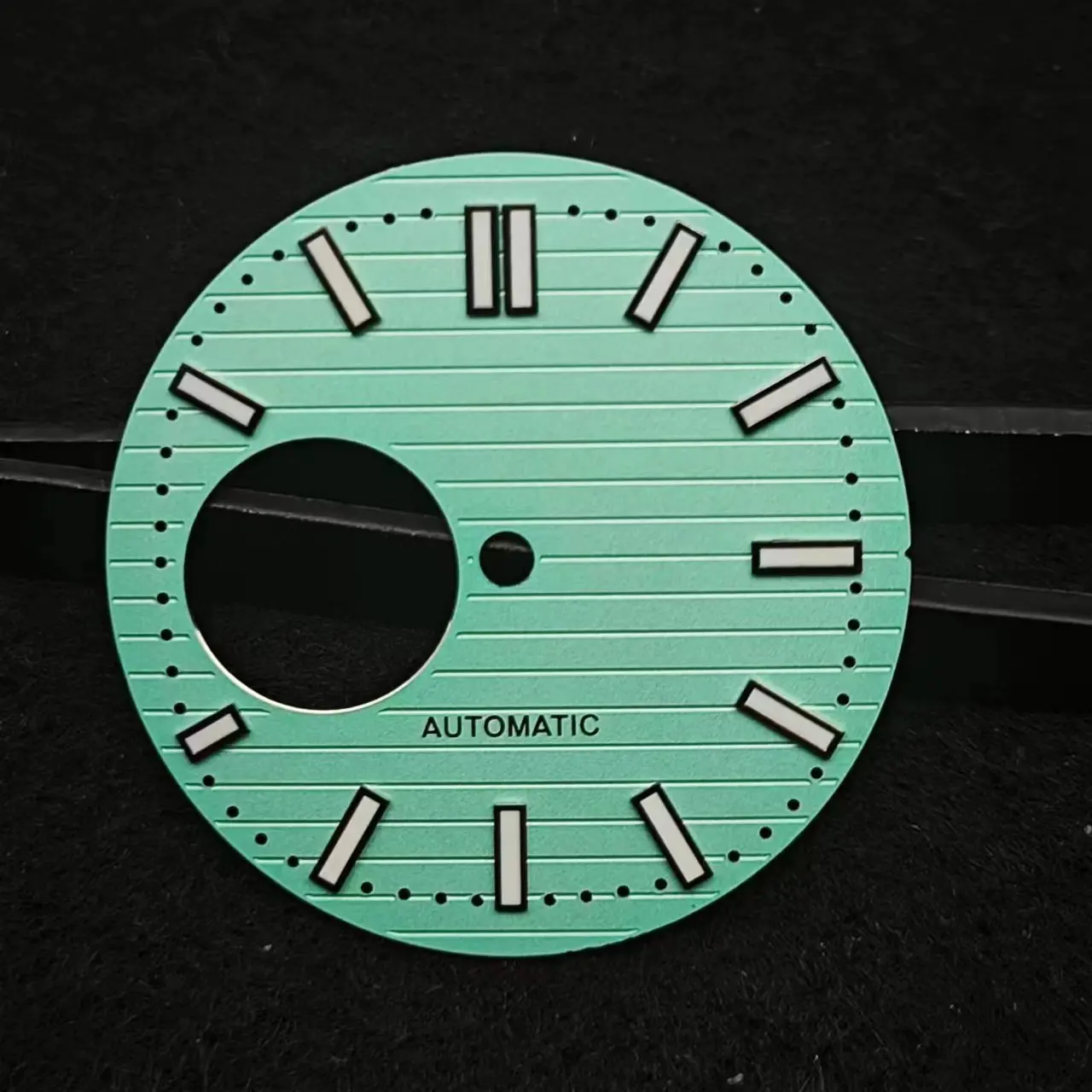 New NH38 Watch Dials 29.8mm Hollow PP Dials Transparent Skeletonized Watch Faces Diving Faces with Green Luminous