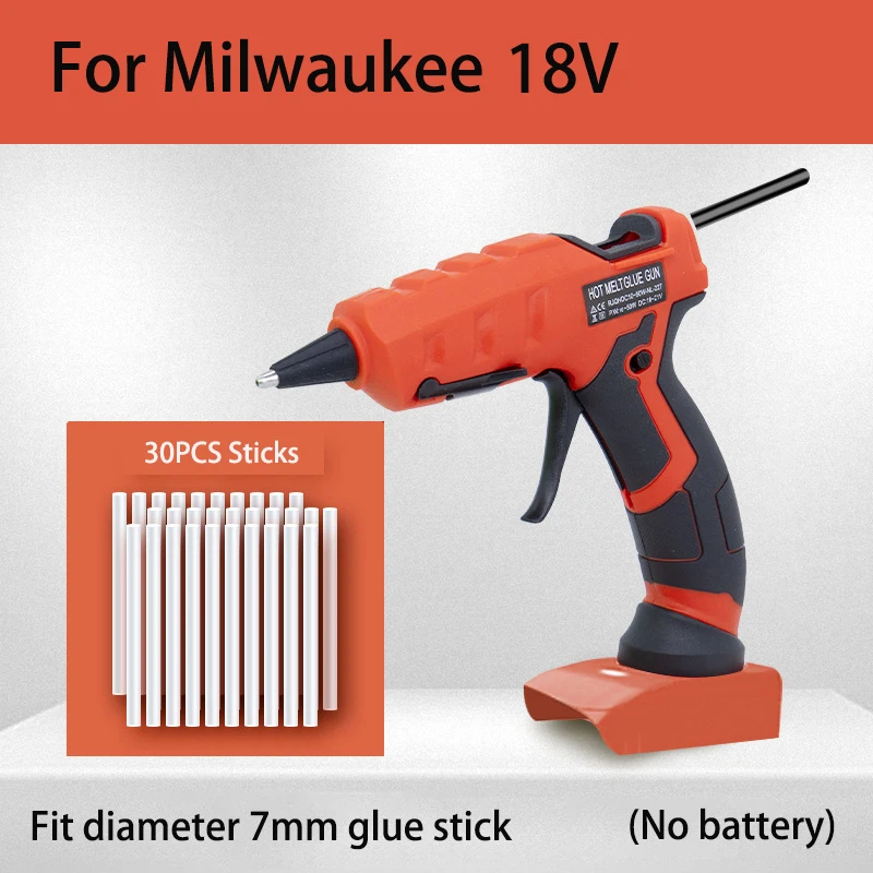 Hot Melt Glue Gun For Makita/Dewalt/Bosch/Milwaukee 18V Lithium