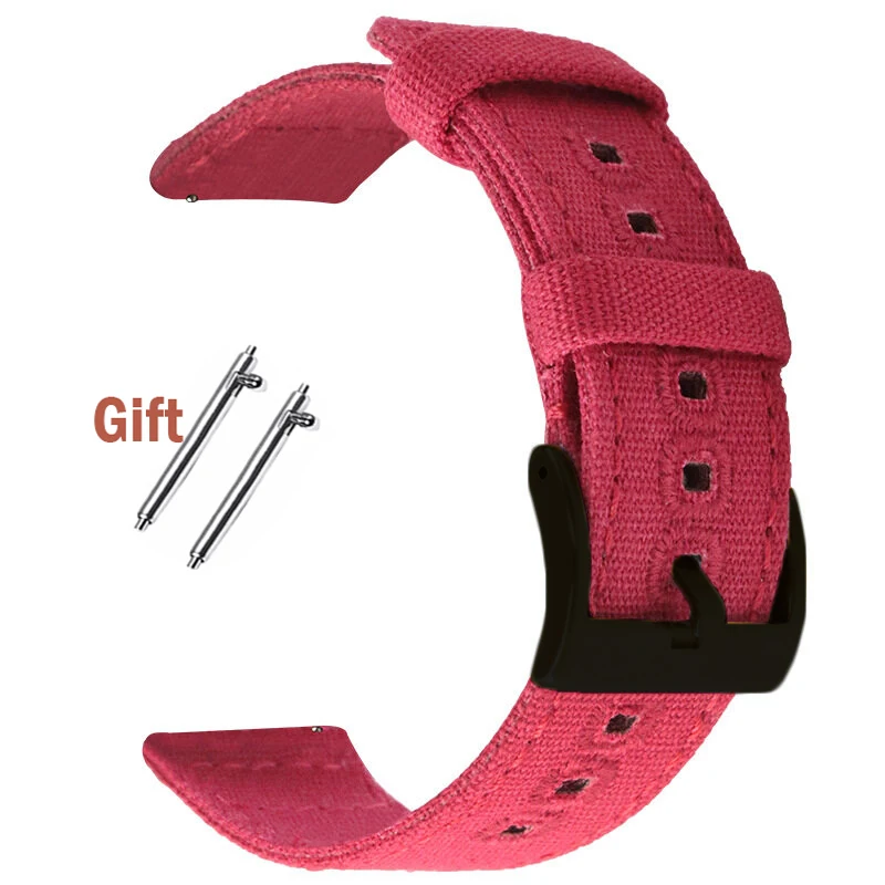 Braided Canvas Quick Release Watch Band Strap