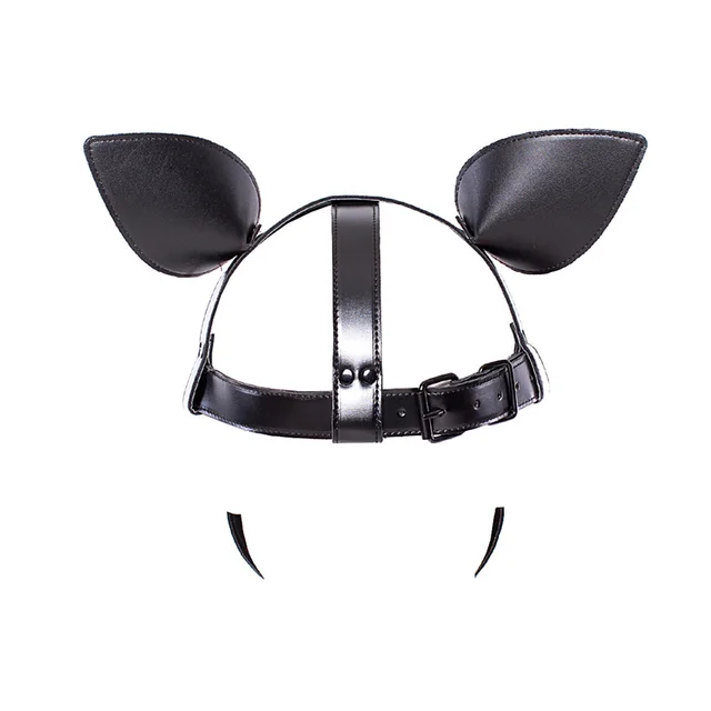 Puppy Mask Headgear and Plain Zipper Hood 5