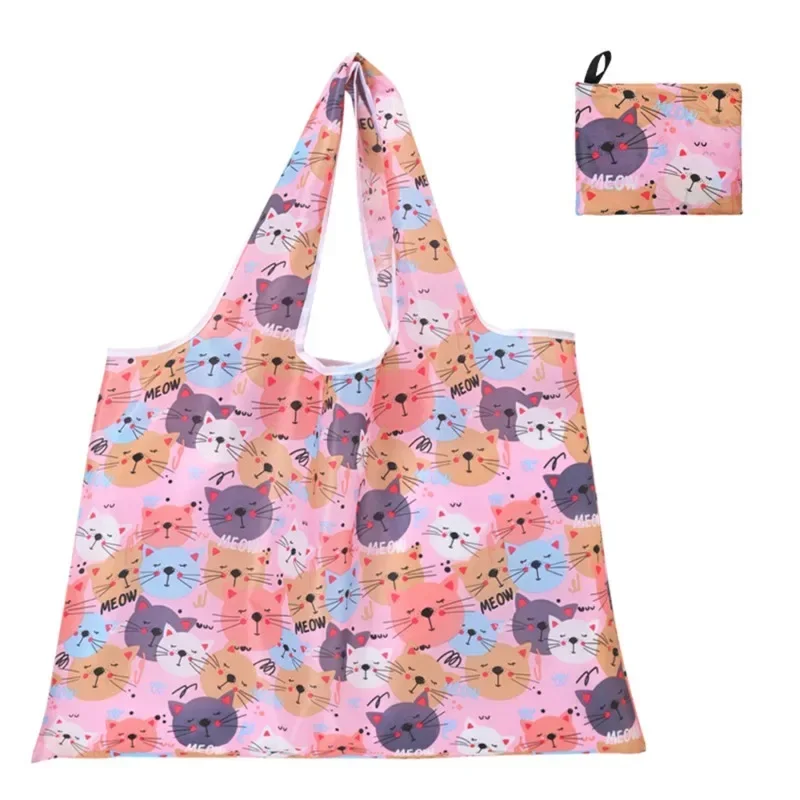 Eco-Friendly Reusable Large Washable Foldable Nylon Grocery Bags
