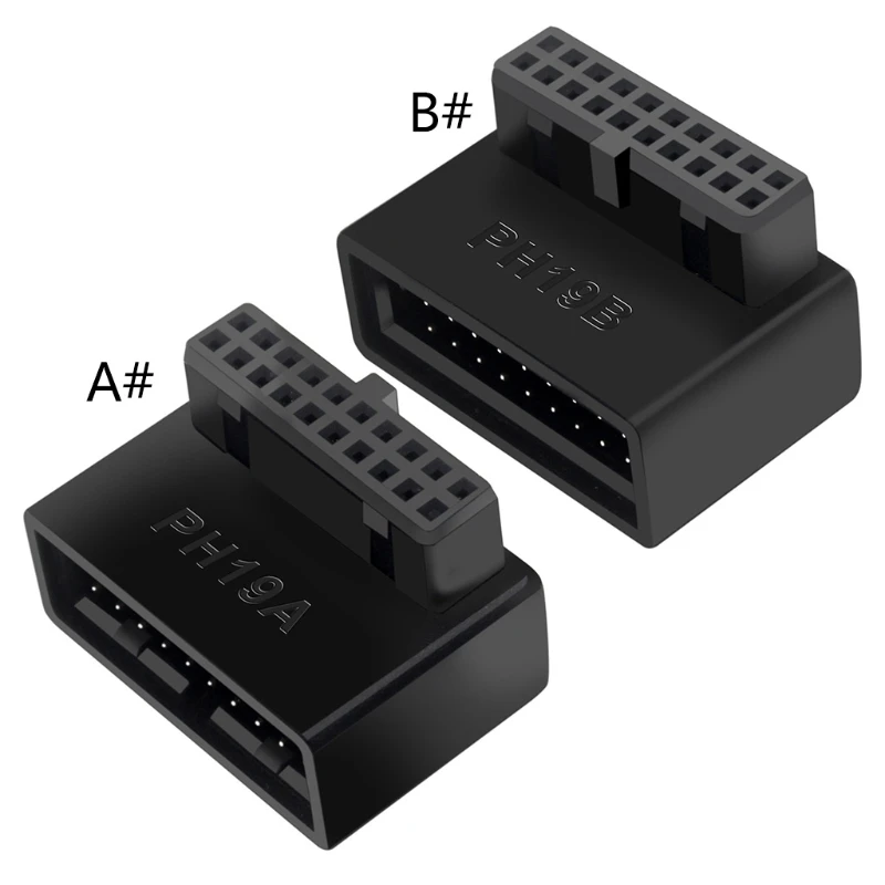 

Адаптер USB3.0 для материнской платы настольного компьютера, 19p, 20p, вертикальная вилка, игла 90°