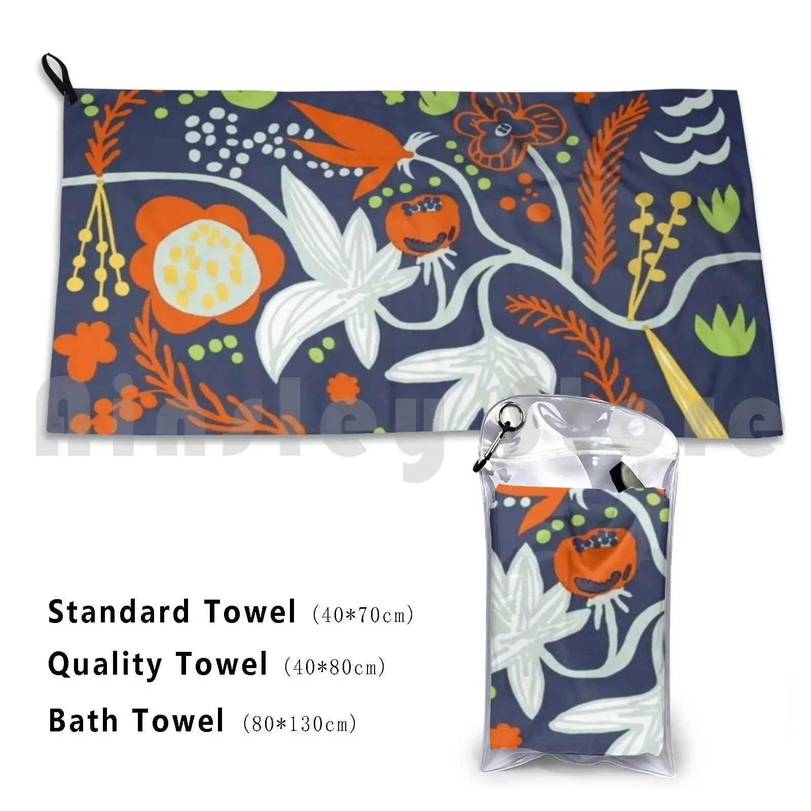 Asciugamano Da Bagno Design Floreale Scandinave Cuscino Da Spiaggia Lokki Scandi Scandinavo Bianco Svezia Svedese