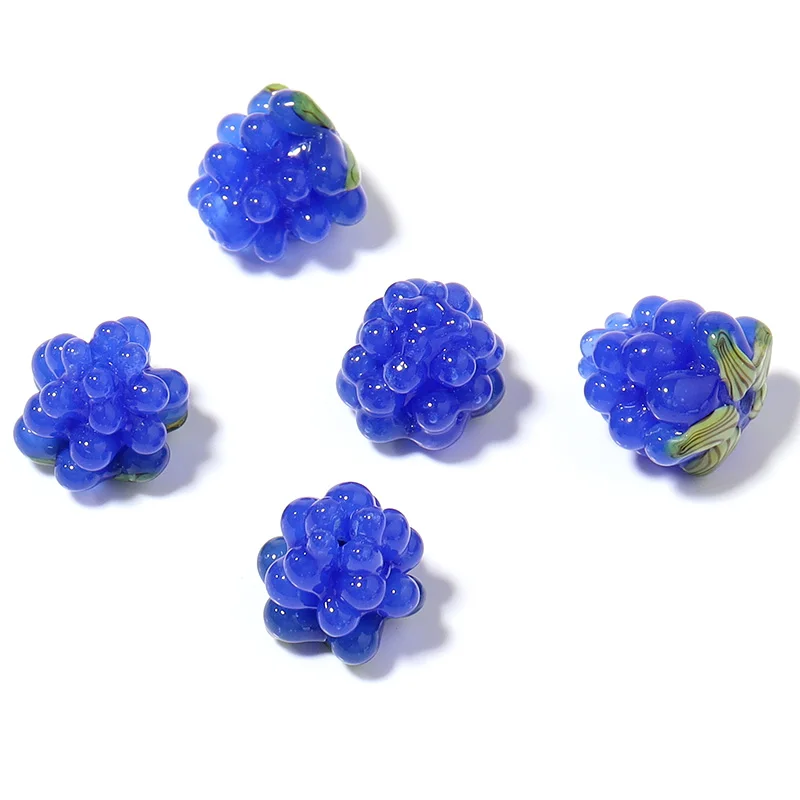 2 teile/los Himbeere Lampwork Perlen Obst Glas Perlen Für Schmuck Machen DIY Armband Halskette Ohrring Zubehör Großhandel – Detail 8
