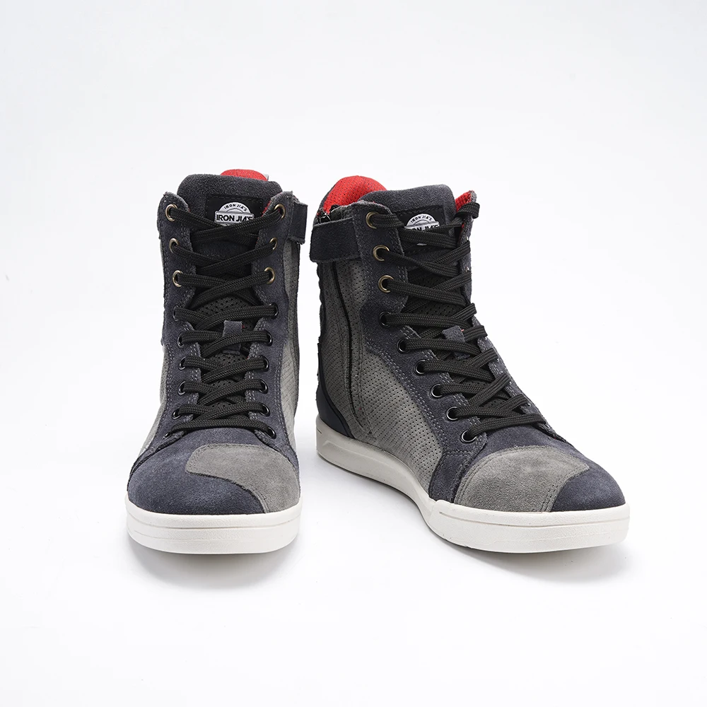 Scarpe Moto Uomo IRON JIA'S - Stivali Casual Con Cerniera Laterale - Antiscivolo E Traspiranti - Foto 7