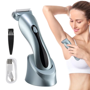 Rasoio elettrico a 3 modalità per donna Rasoio senza fili Tagliacapelli Indolore Lady Rasoio Rasoio Bikini Trimmer Uso asciutto e bagnato Impermeabile 1