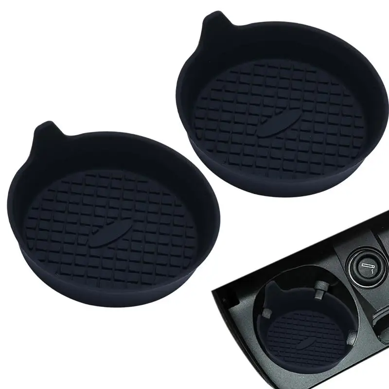 

Car Coasters Non Slip 2PCS Silicone Car Cup Holder Rubber Mat Car Cup Holder Coaster For Car Cup Holders Auto Interior Accessory