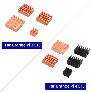 Orange Pi 3 4 LTS Heatsink Passive Cooling 4 Copper Aluminum Heat Sink with Self-adhesive for OPI 3 4  LTS 1