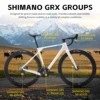 SAVA R21 Gelaro S6/S4 Gravel Bike, All-Terrain Off-Road Bike, 700C Carbon Fiber Frame and GRX 11/GRX 20Speed Gearset bicycle 1