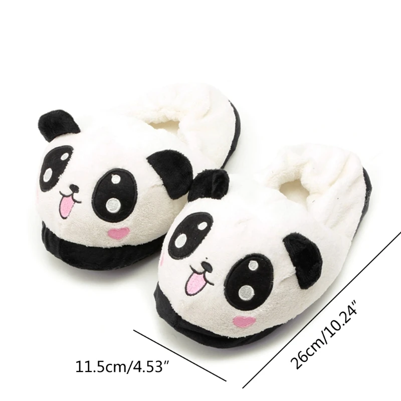 Panda Cotton Slippers For Women Winter Indoor Home Slipper Non Slip Animal Female Thick Sole Soft Soled Shoes